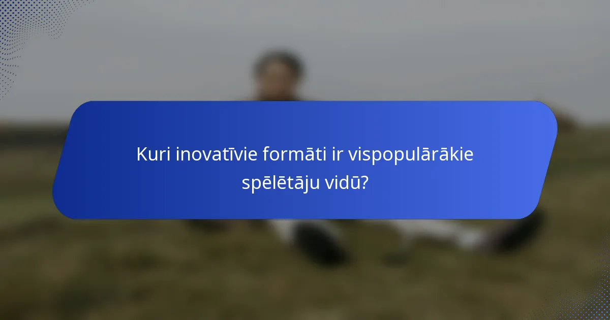 Kuri inovatīvie formāti ir vispopulārākie spēlētāju vidū?